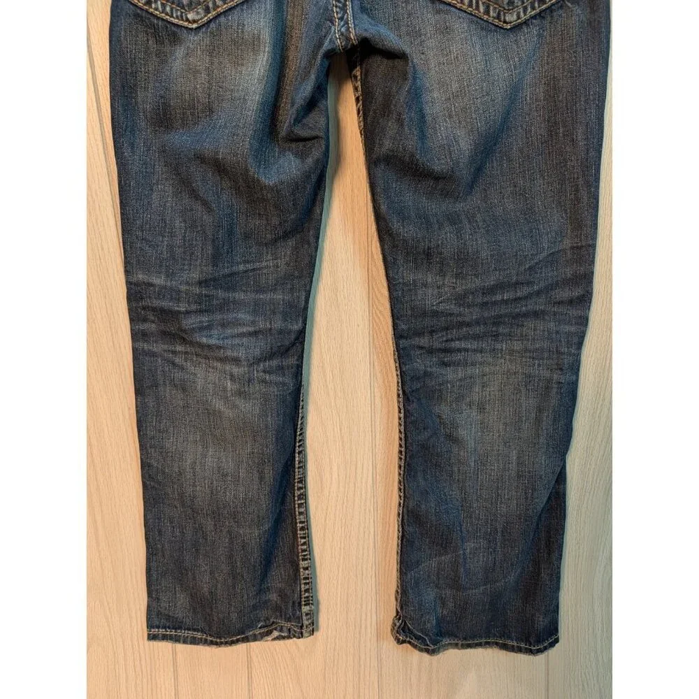 Silver Jeans Men 32x30 Craig Bootcut Blue Medium Wash Thick Stitch Grunge Y2K - Picture 7 of 11